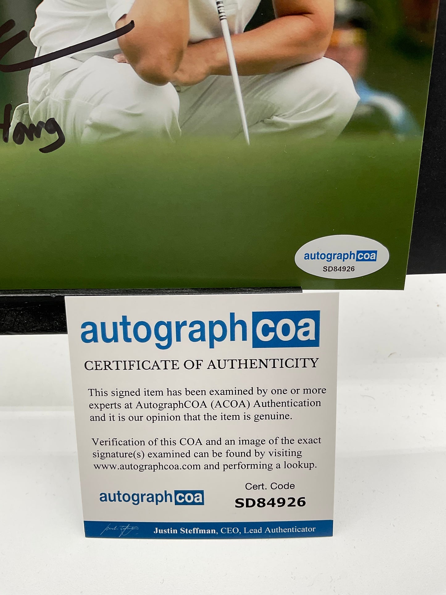 YE Yang PGA Championship signed photo 8x10 ACOA Golf