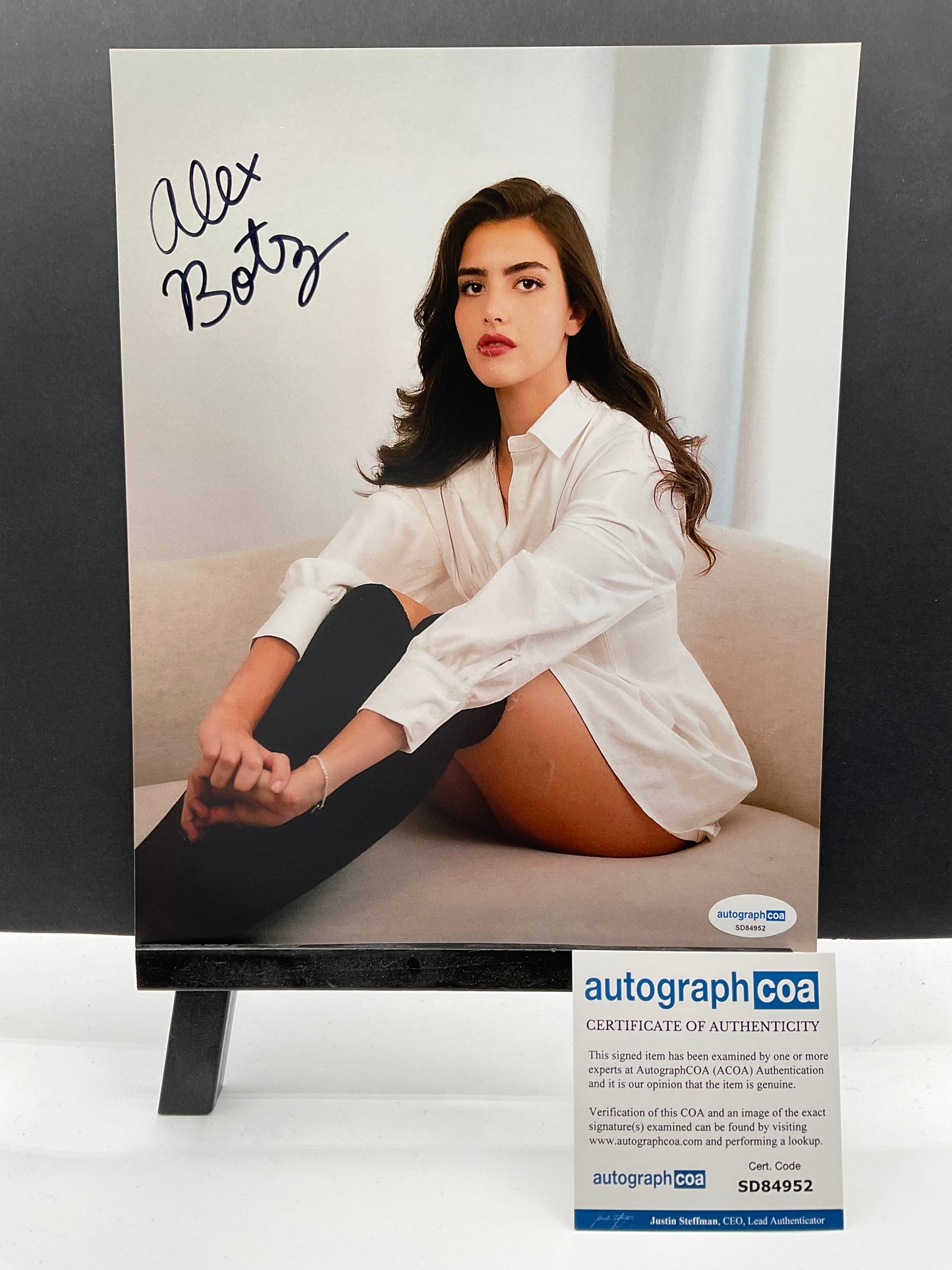 Alex Botez Sexy signed photo 8x10 ACOA Influencer