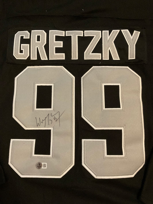 Wayne Gretzky Kings signed Jersey Beckett NHL The Great One
