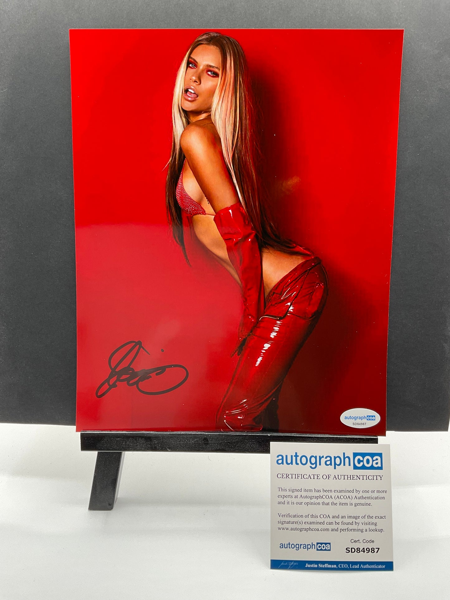 Josie Canseco signed photo 8x10 ACOA Sexy Model