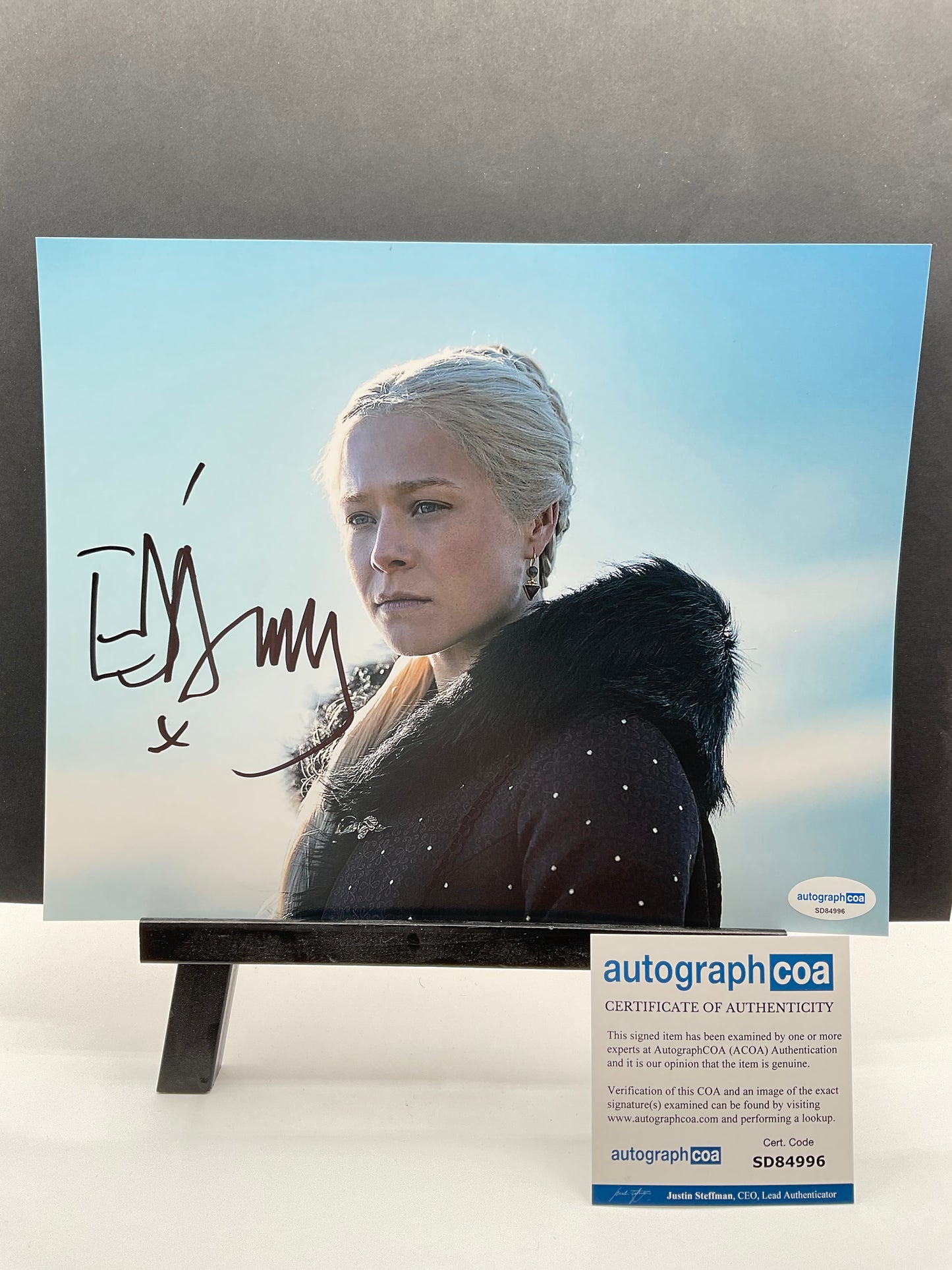 Emma D'Arcy House of the Dragon signed photo 8x10 ACOA