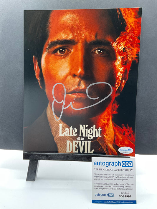 David Dastmalchian Late Night with the Devil signed photo 8x10 ACOA