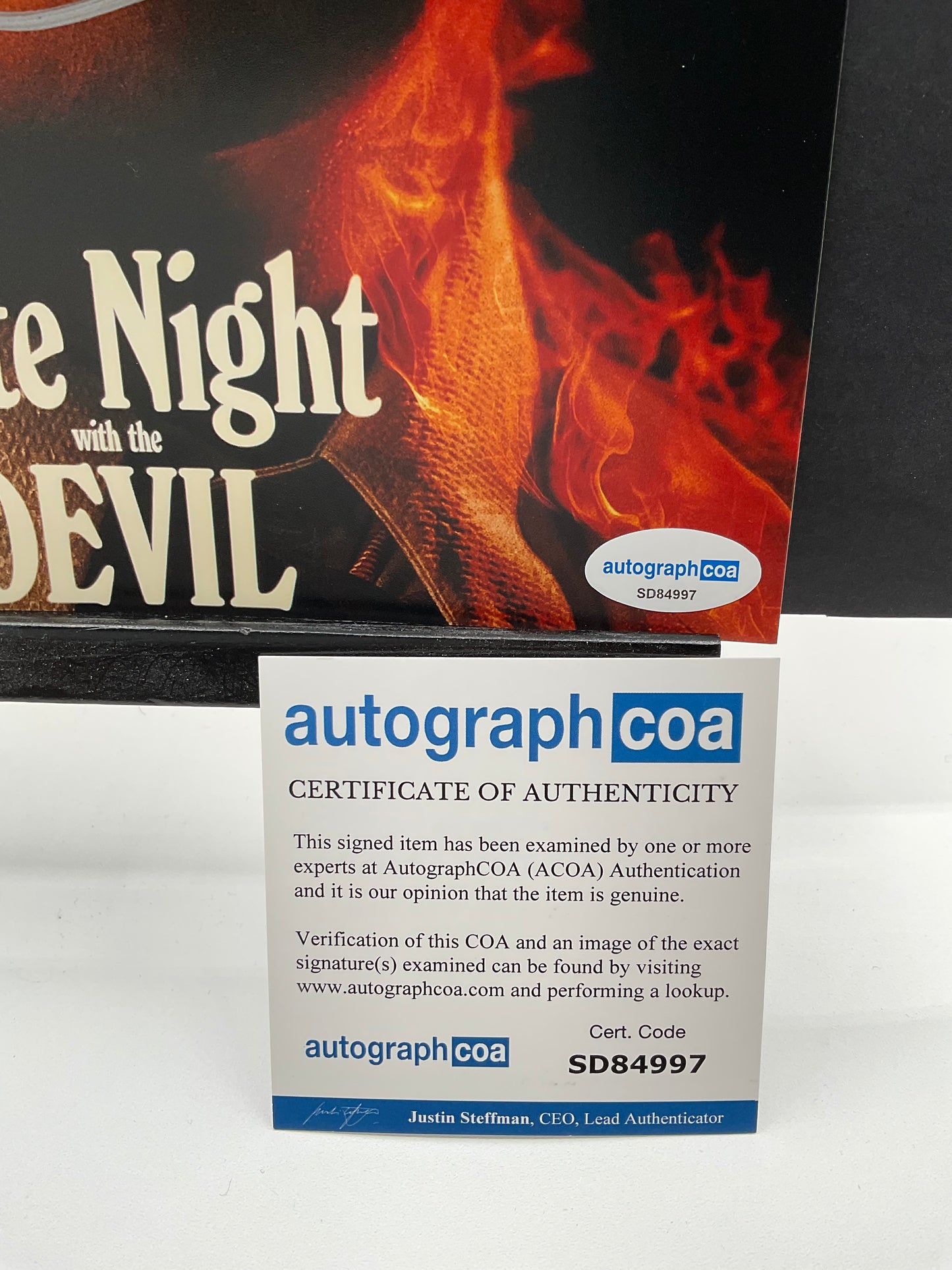 David Dastmalchian Late Night with the Devil signed photo 8x10 ACOA