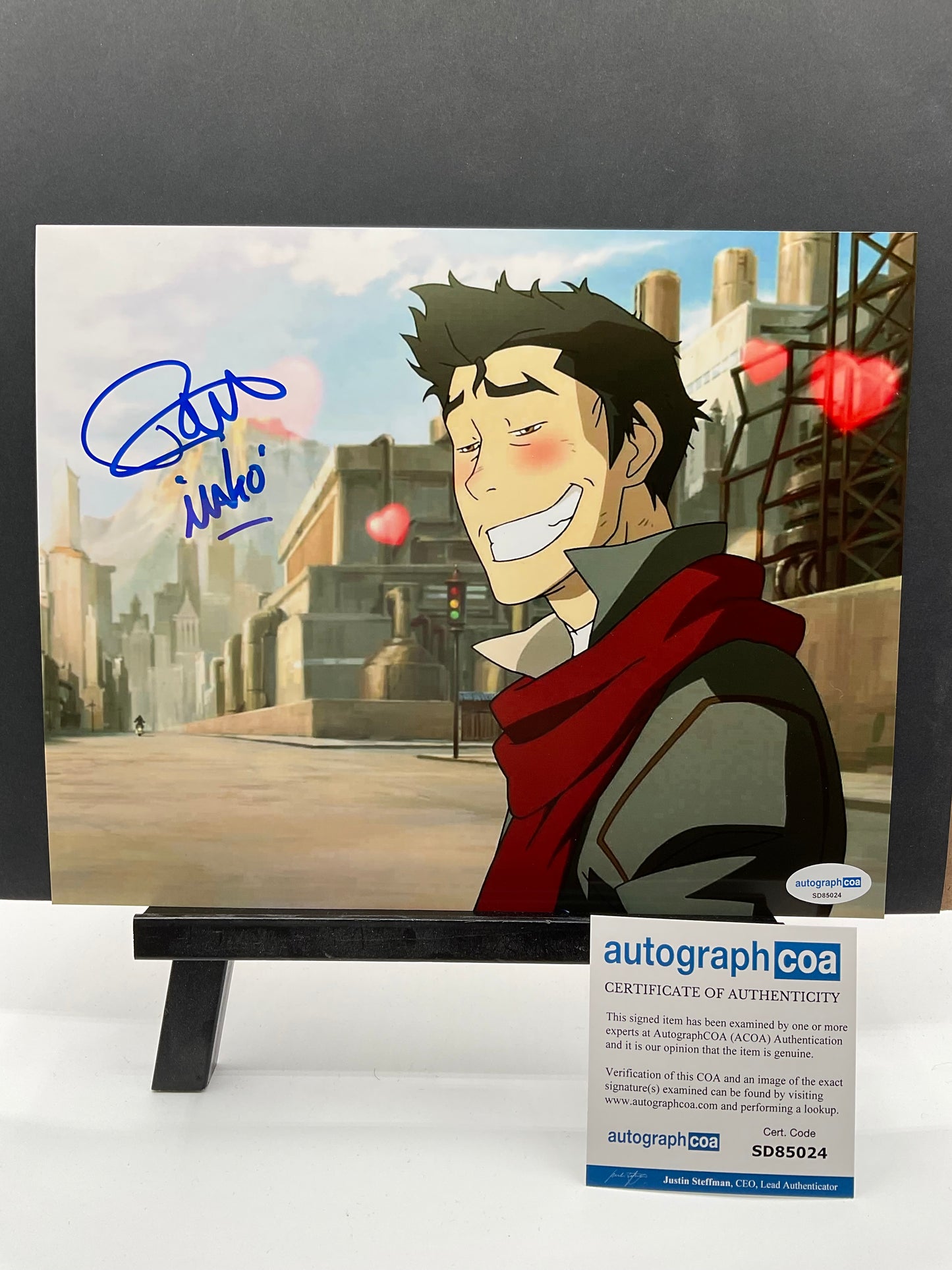 David Faustino Legend of Korra signed photo 8x10 ACOA