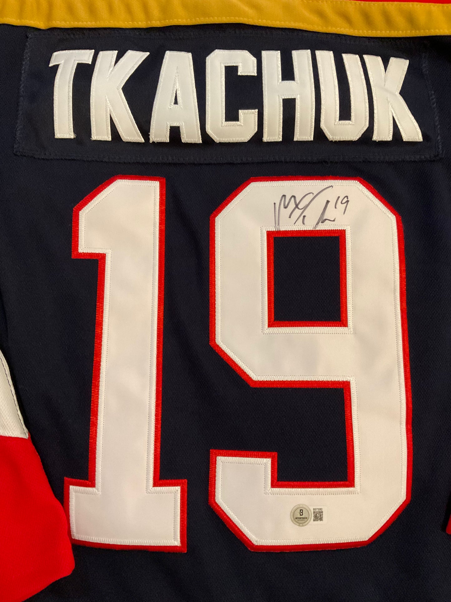 Matthew Tkachuk Florida Panthers signed Jersey Beckett NHL