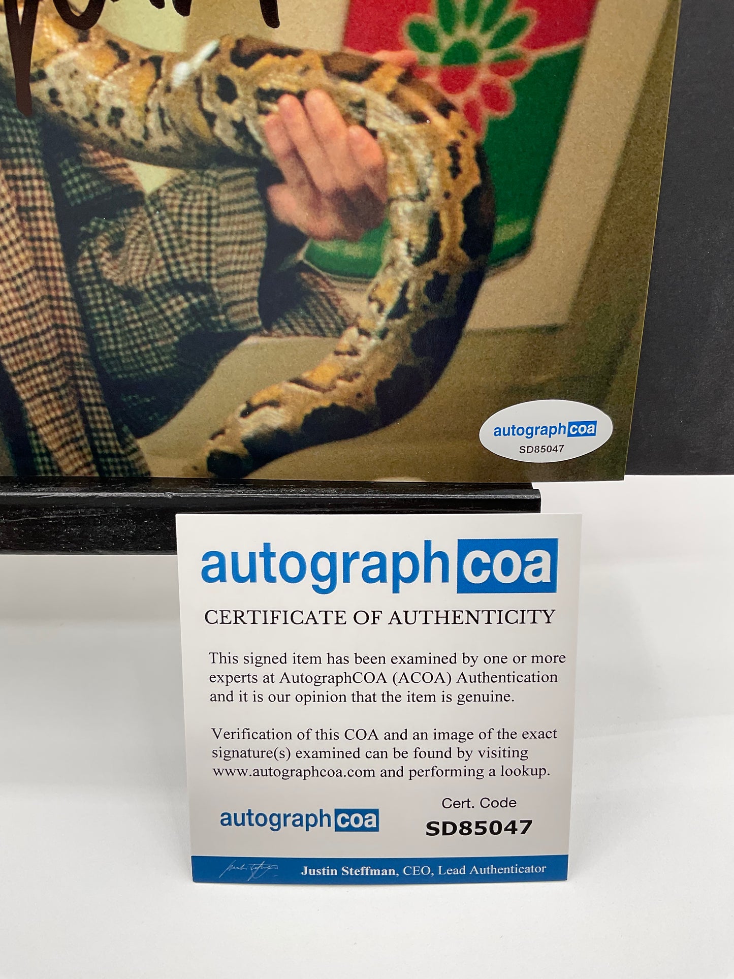 Tom Green Road Trip signed photo 8x10 ACOA Snake
