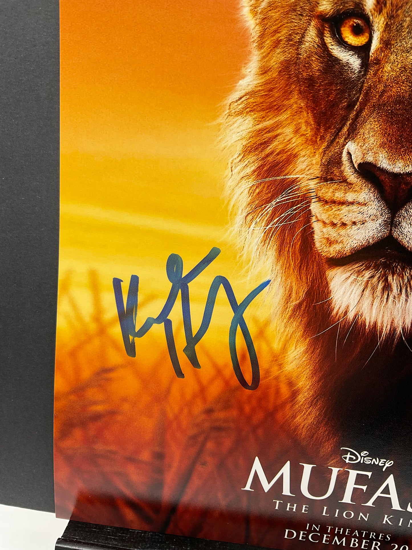 Kelvin Harrison Lion King signed photo 8x10 ACOA Mufasa