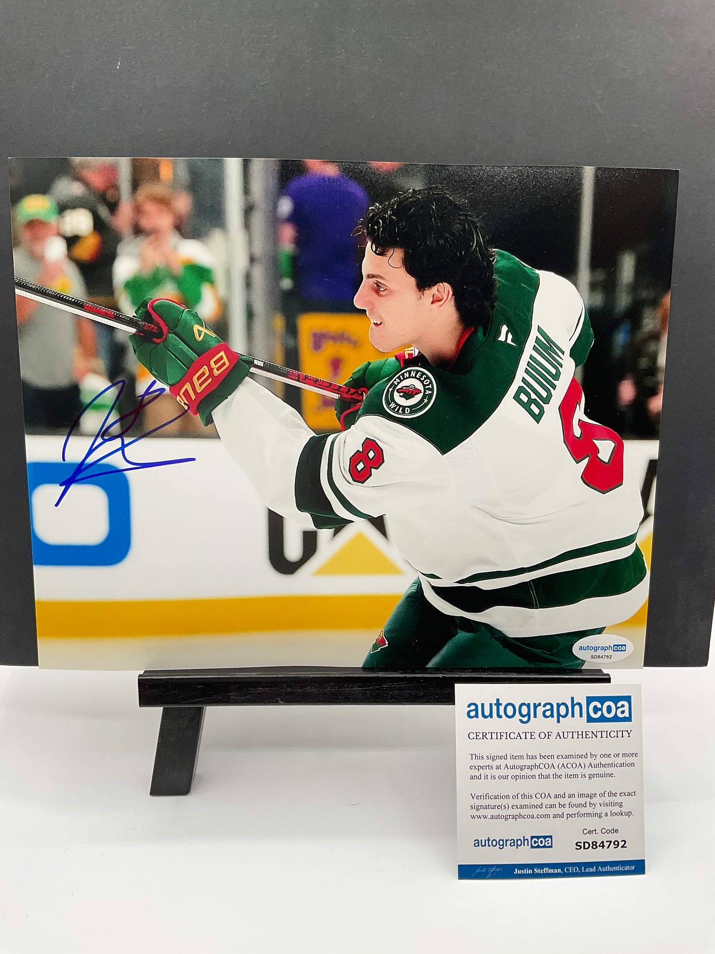 Zeev Buium Minnesota Wild signed photo 8x10 ACOA USA NHL