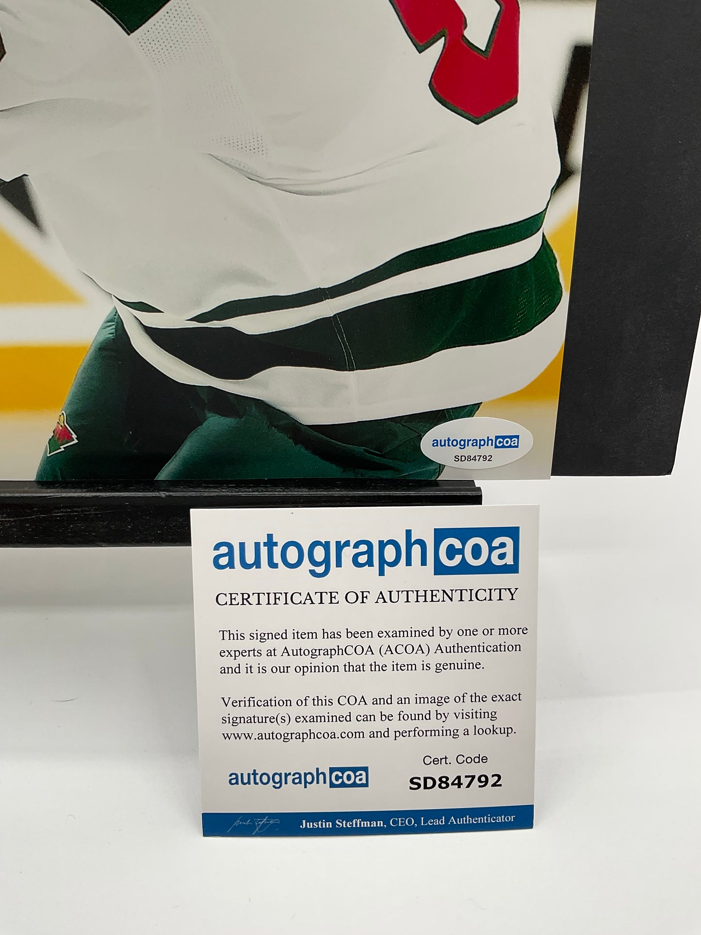 Zeev Buium Minnesota Wild signed photo 8x10 ACOA USA NHL