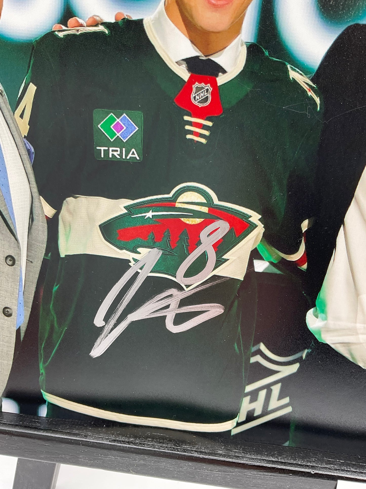 Zeev Buium Minnesota Wild signed 8x10 photo ACOA NHL